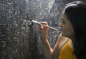 Senior-Conservator-Stephanie-Vasiliou-cleans-‘The-Enchanted-Basin-5-July-2022
