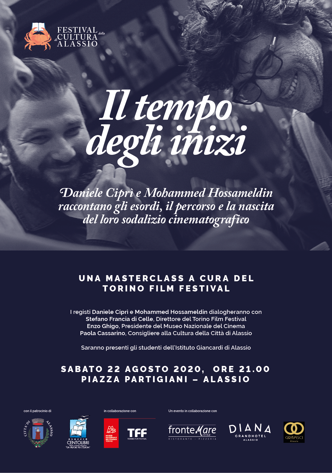 AL FESTIVAL DELLA CULTURA DI ALASSIO ESORDISCE IL TORINO FILM FESTIVAL IN VERSIONE ESTIVA