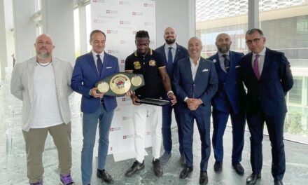 RICEVUTO IN REGIONE ETINOSA OLIHA,  PUGILE ASTIGIANO CAMPIONE MONDIALE IBO DEI PESI MEDI