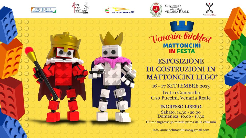 Venaria Reale ospita per  la prima volta Venaria Brickfest