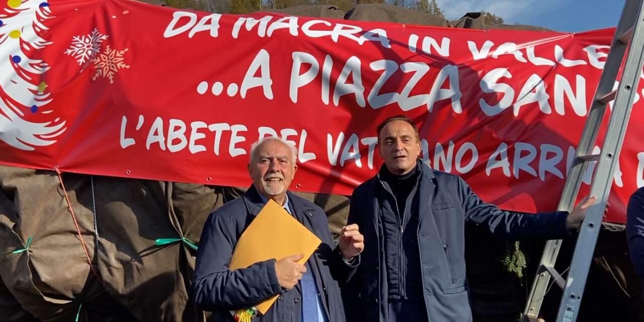 PARTITO DA MACRA IN PIEMONTE L’ALBERO DI NATALE PER IL PAPA