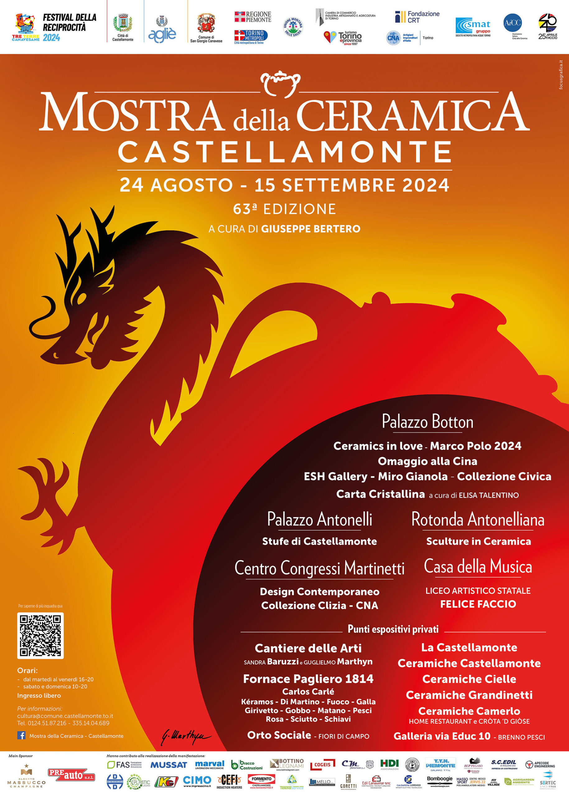 63° Edizione della Mostra della Ceramica di Castellamonte  (dal 24 agosto al 15 settembre 2024)