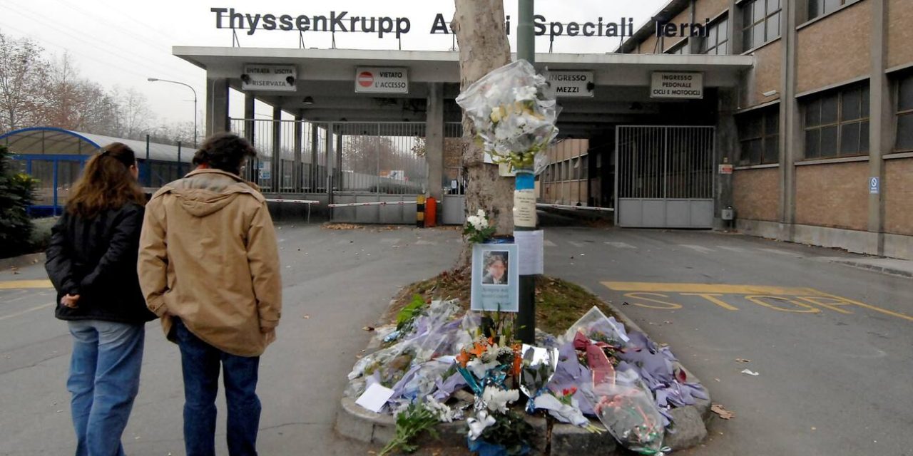 Processo ThyssenKrupp di Torino : schiaffo ai familiari delle vittime